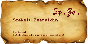 Székely Zseraldin névjegykártya